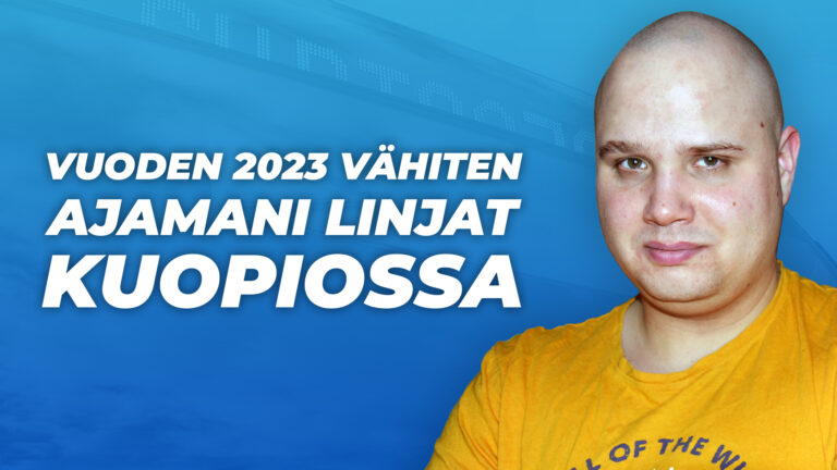Vuoden 2023 viisi (5) vähiten ajamaani linjaa Kuopion paikallisliikenteessä