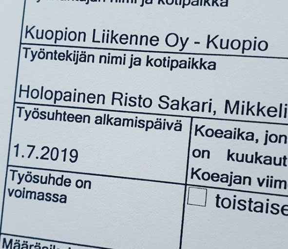 Uusi työpaikka! Kesän 2019 uudet kuviot