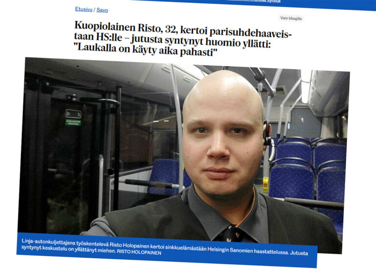 Minusta tehtiin juttu myös Savon Sanomiin…